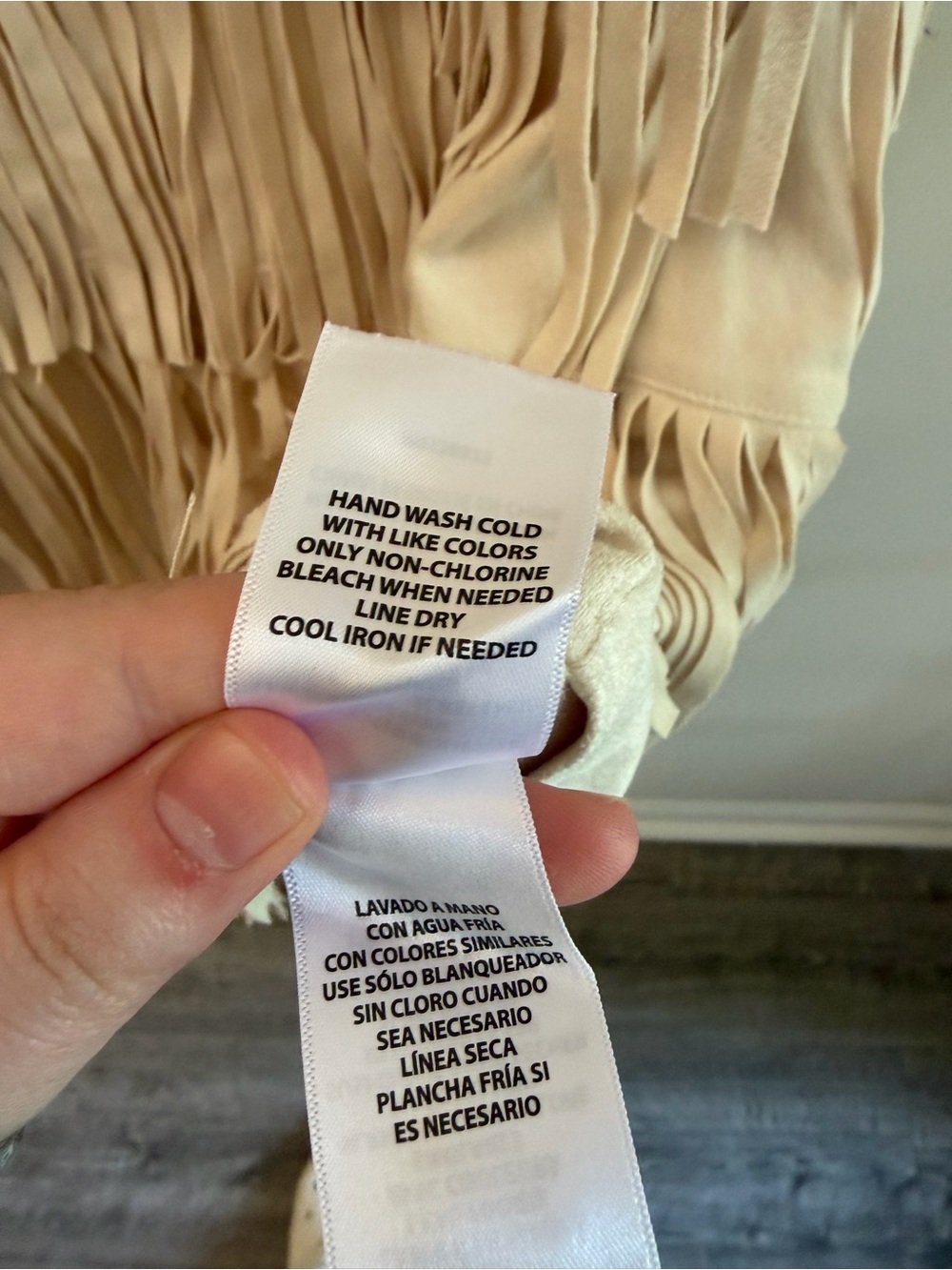Idyllwind Brixworth Country Cowgirl Faux Suede Fringe Cream Mini Dress Medium - Picture 9 of 14